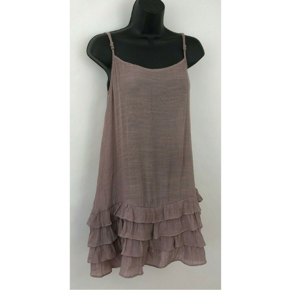 Easel Lilac Purple Spaghetti Strap Crinkle Dress S - Picture 2 of 6